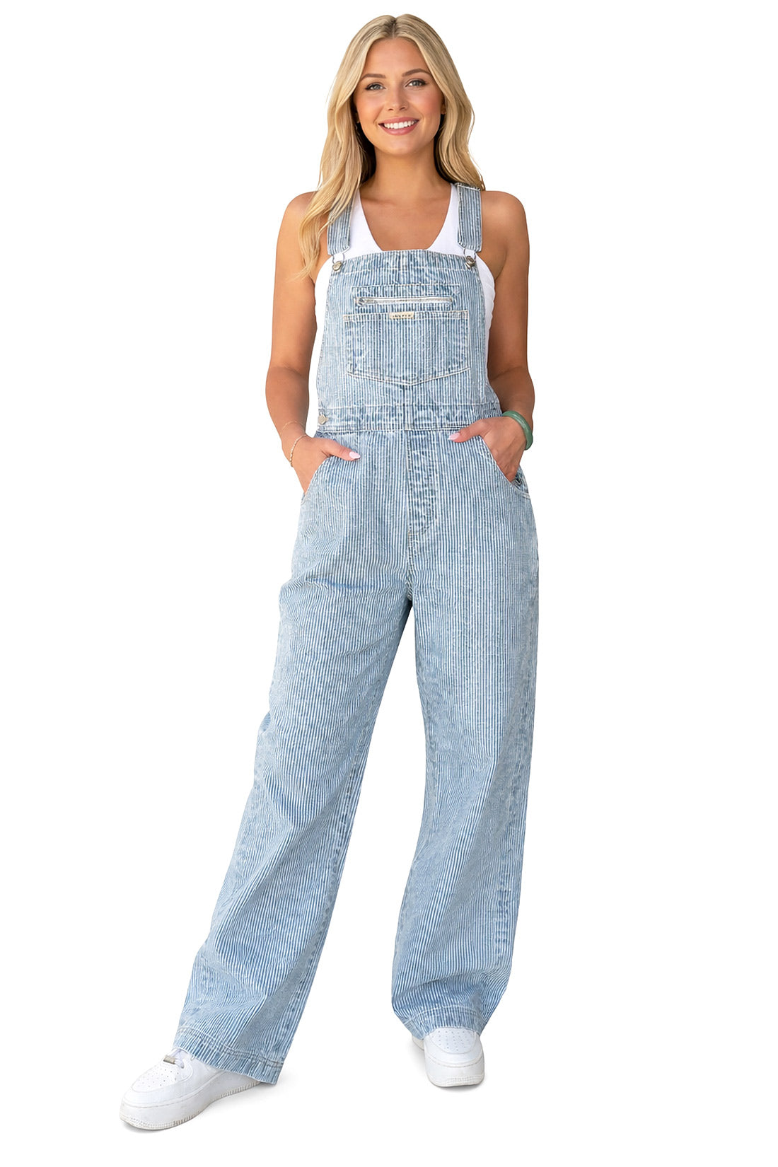 Lana Roux Railroad Boyfriend Overalls - Pink Ice