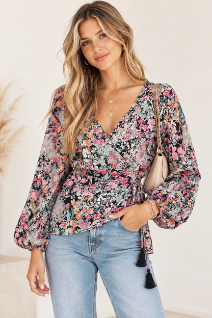 Neo Floral Blouse - Pink Ice