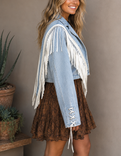Outlaw Cropped Denim Jacket