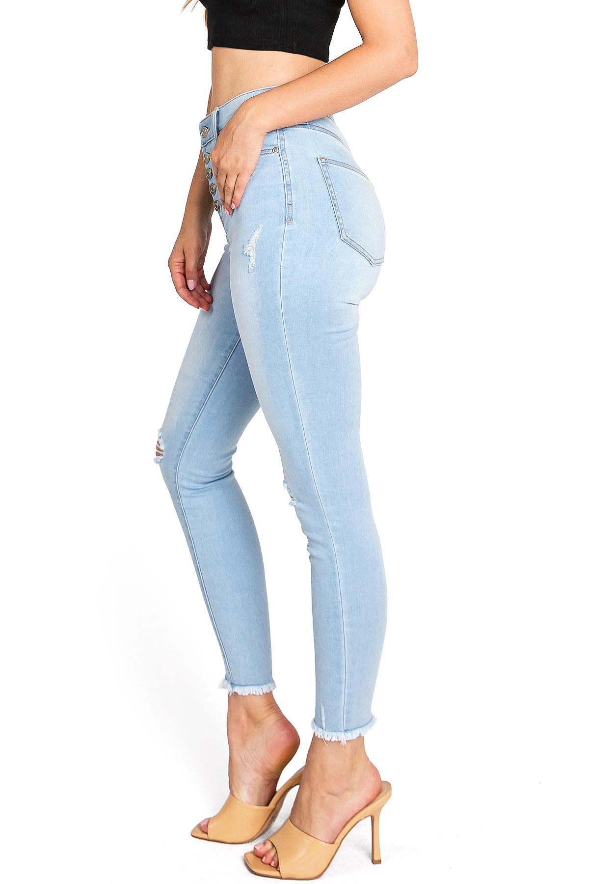 Azure High Rise Skinny Jeans