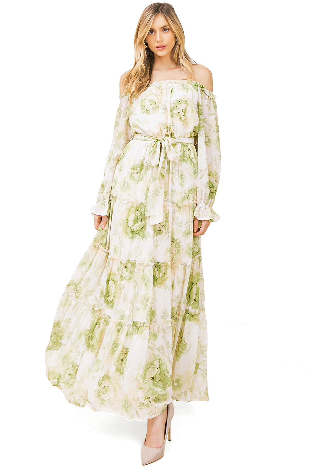 Verdant Floral Maxi Dress