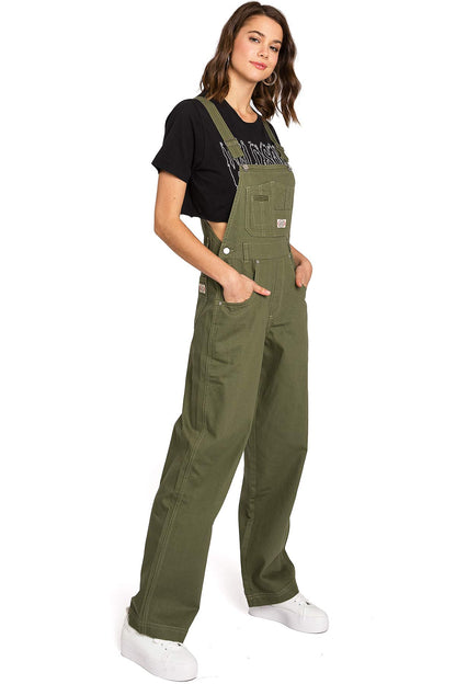 Lana Roux 90s Retro Dungaree Utility Twill Overalls