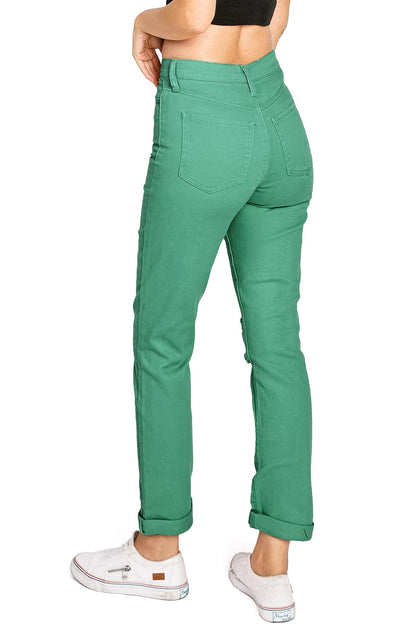 Color Wash Straight Leg Jeans