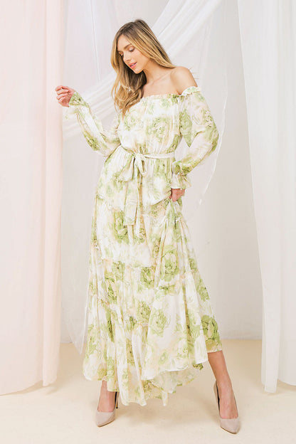 Verdant Floral Maxi Dress