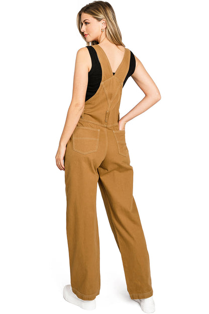 Lana Roux 90s Retro Dungaree Utility Twill Overalls