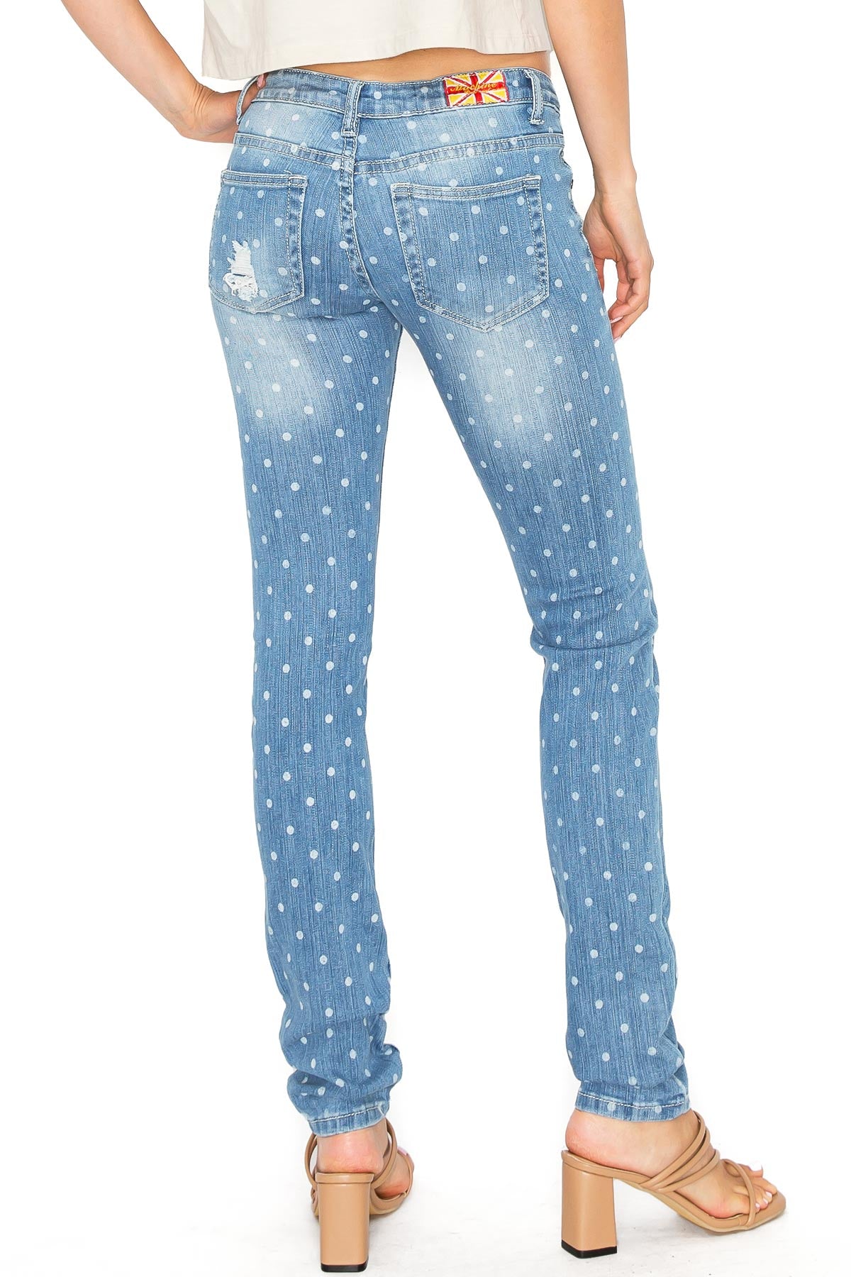 Polkadot Low-Rise Skinnys