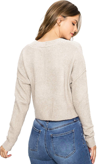 Classic Crop Knit Cardigan