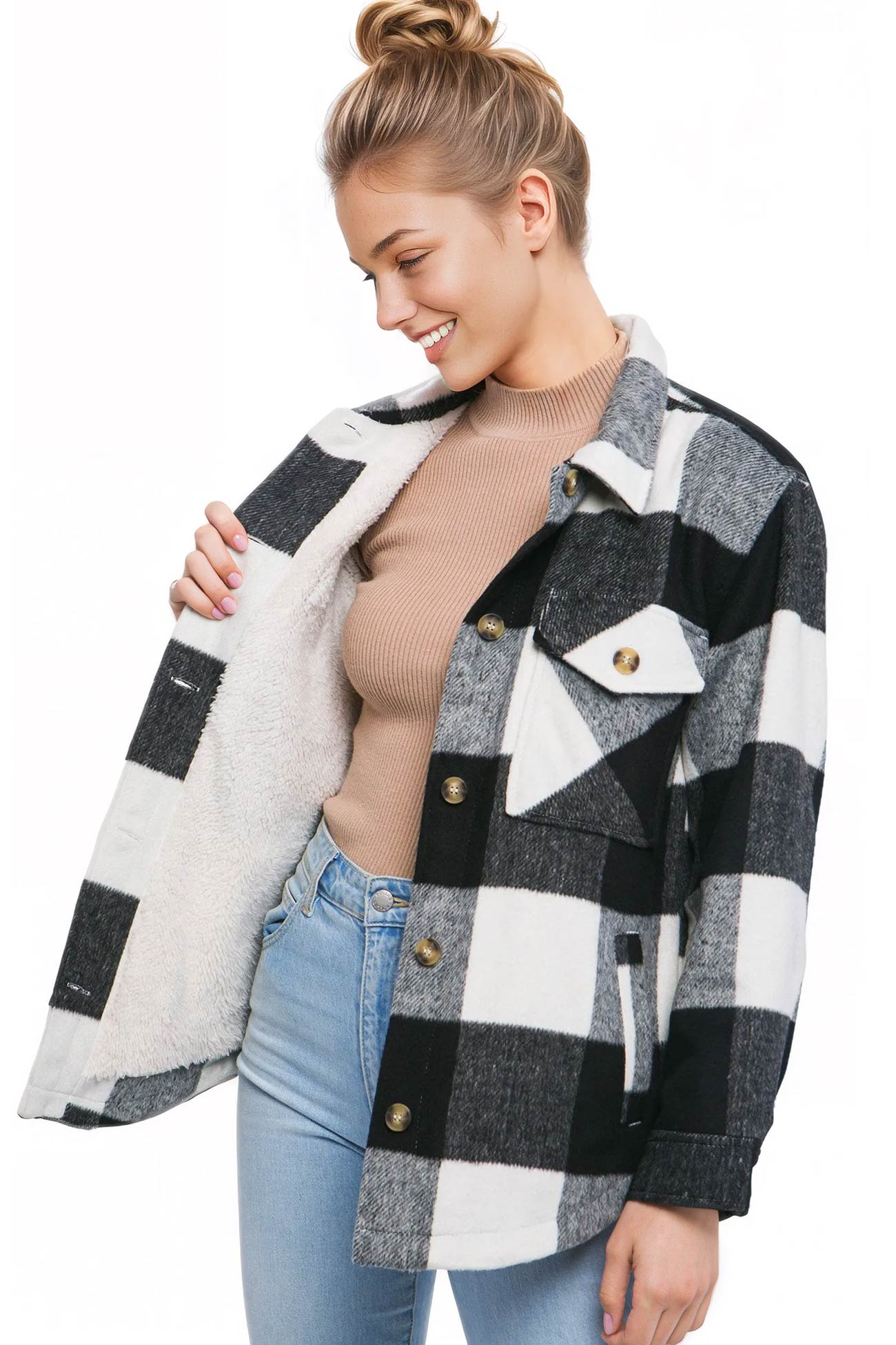 Plaid Sherpa Shacket