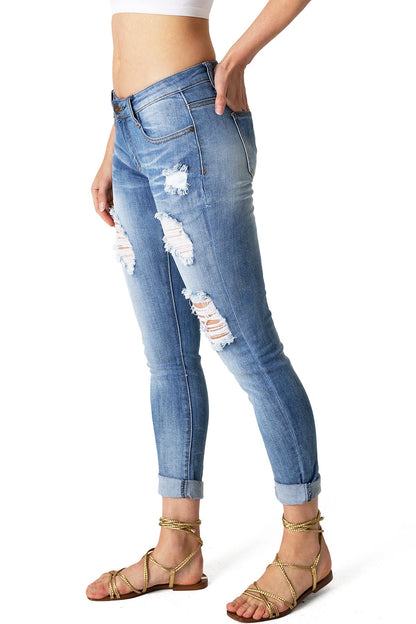 Mila Mid-Rise Crop Skinnys