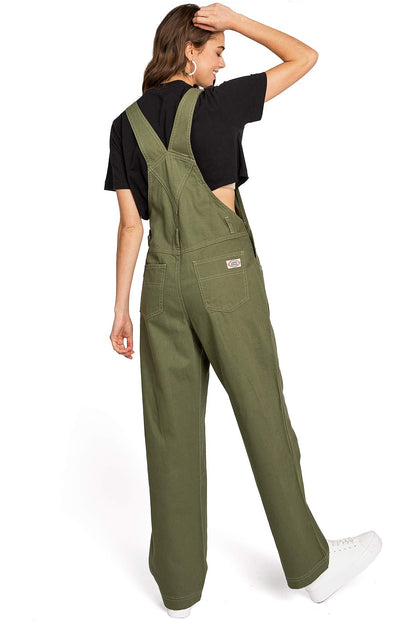 Lana Roux 90s Retro Dungaree Utility Twill Overalls