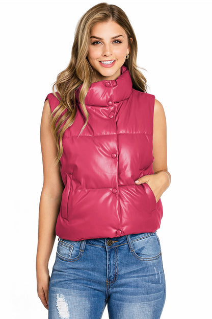 Faux Leather Vest