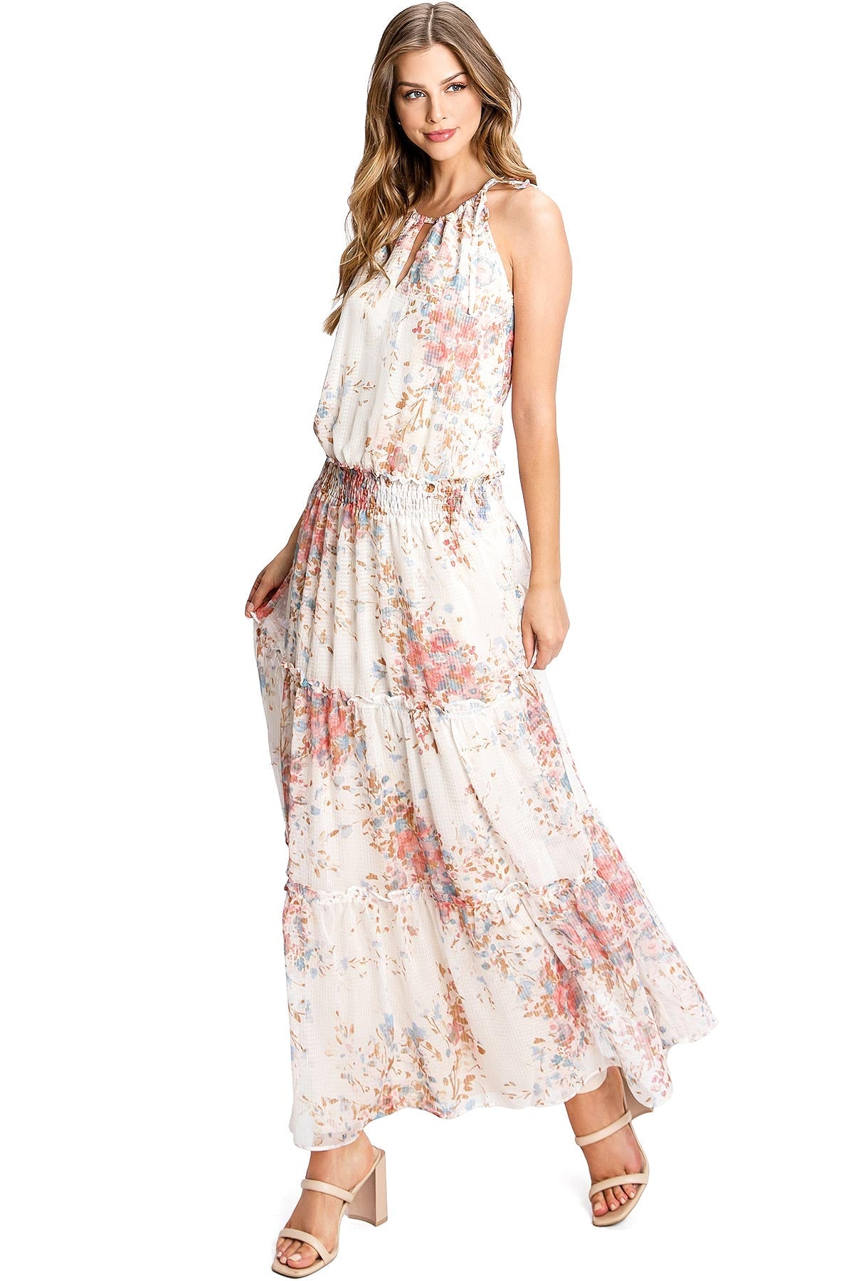Floral Tranquility Maxi Dress