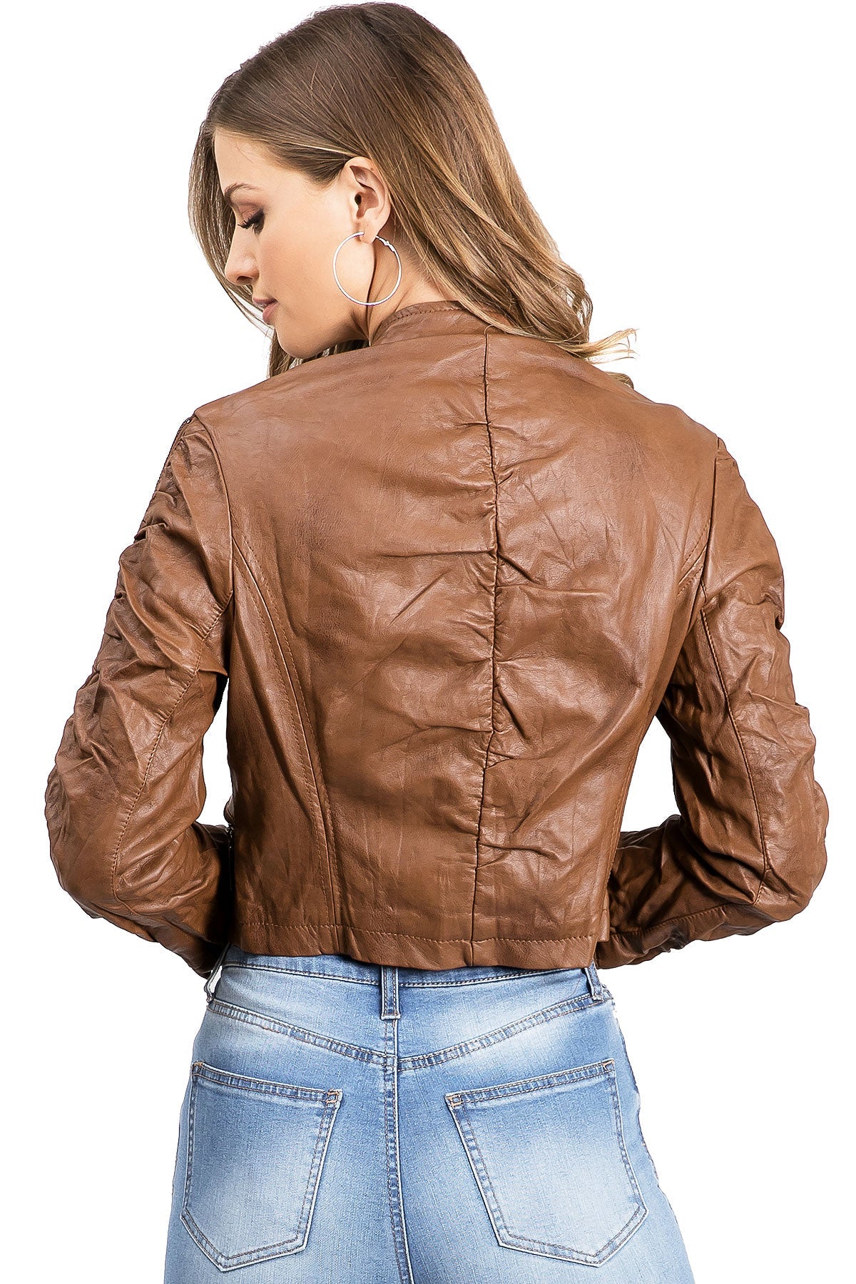 Allie Crop Moto Jacket