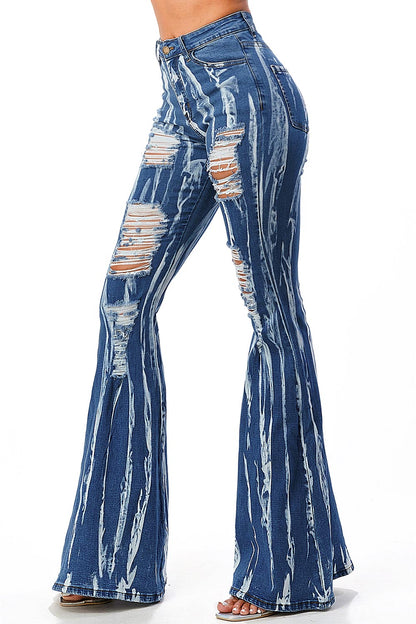 Alchemy Distressed High Rise Flares