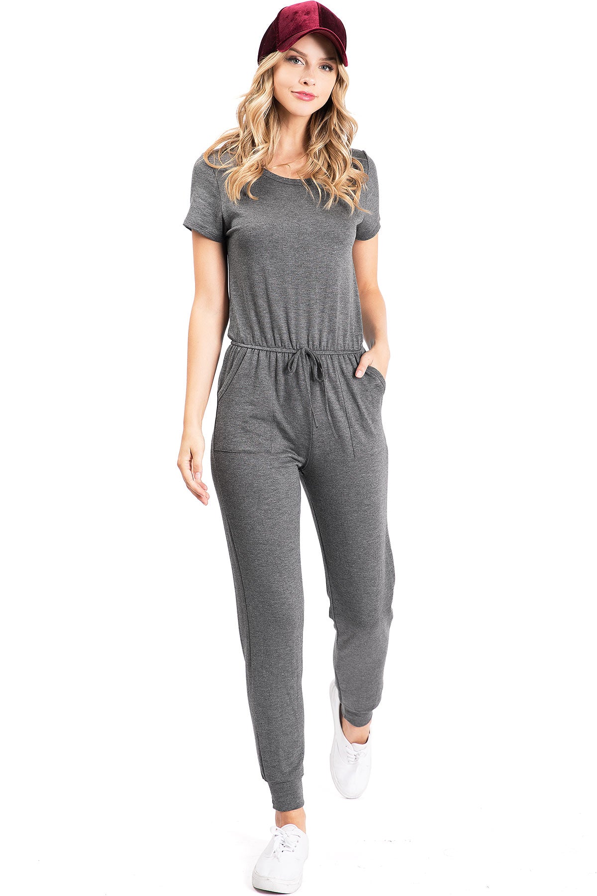 Maddie Jogger Jumpsuit – Pink Ice