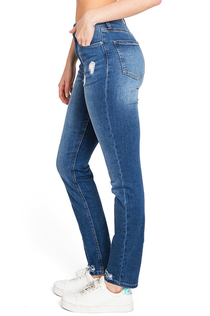 Platform Slim Straight Jeans