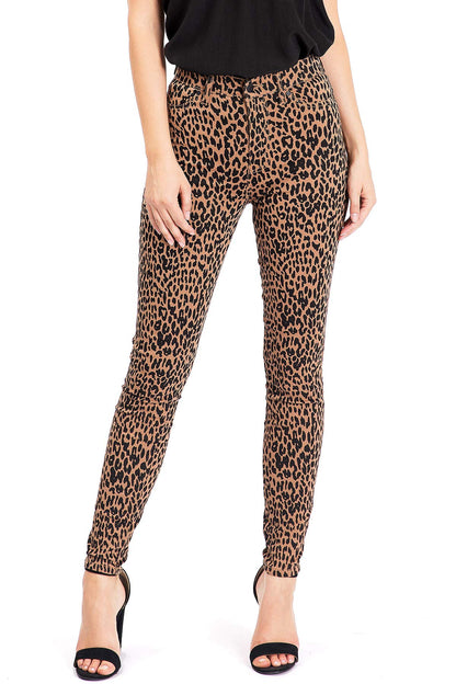 Leopard High Waist Skinnys