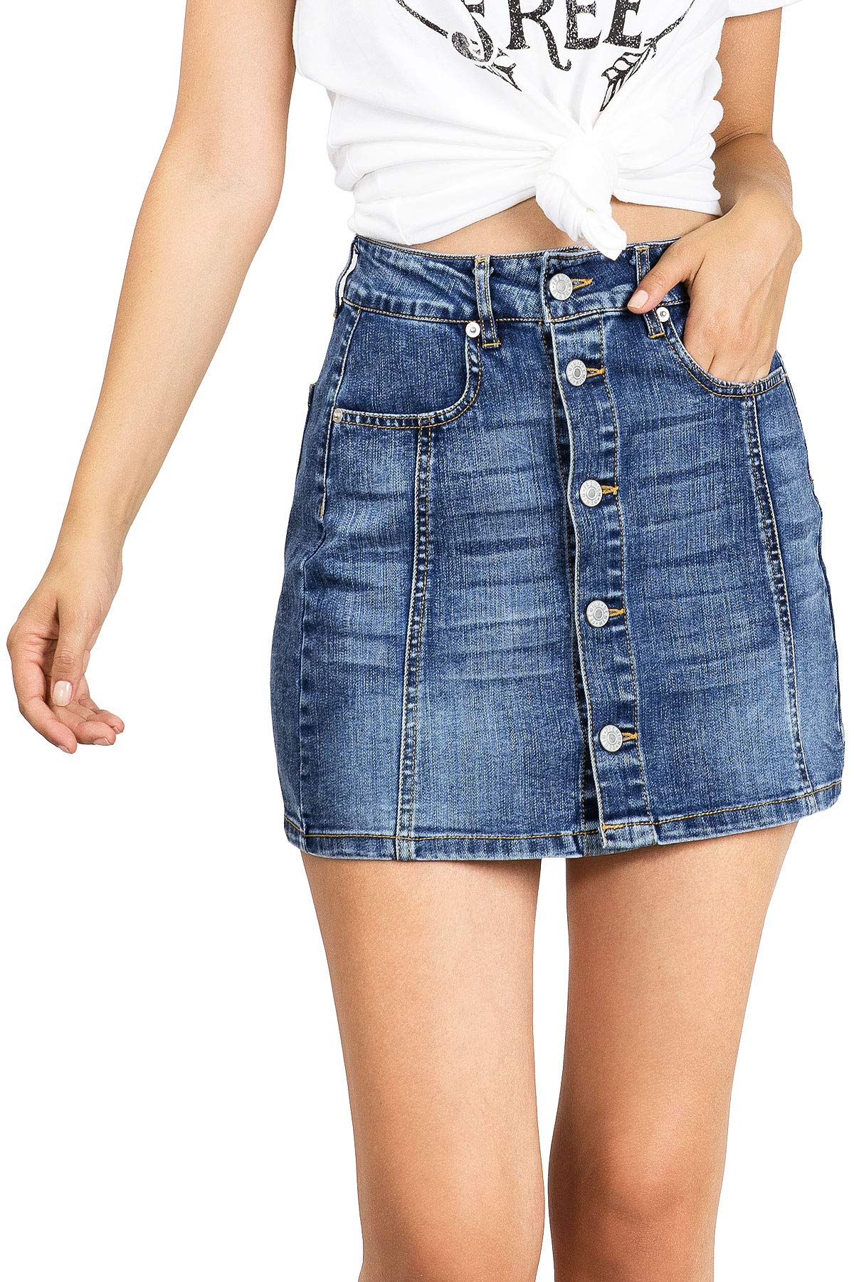 Maddy denim hot sale mini skirt