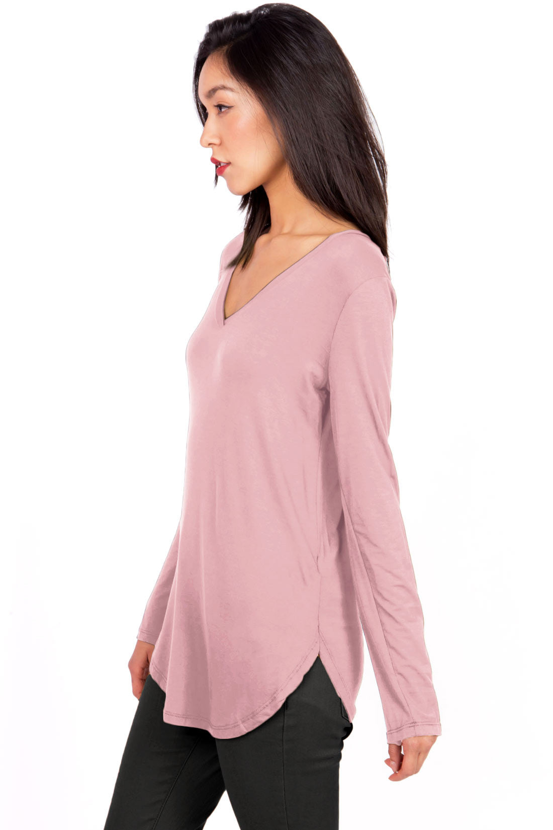 Everyday Classic Long Sleeve Top - Pink Ice