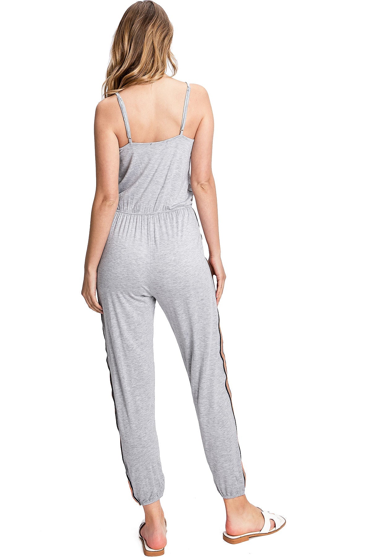 Side Track Jogger Jumpsuit - Pink Ice