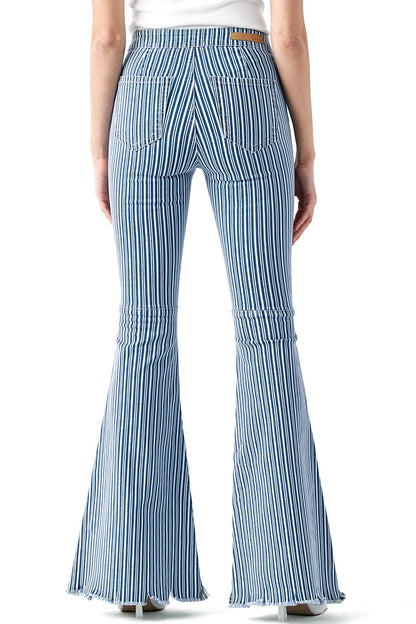 Echo Striped High Rise Flares