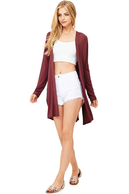 Contemporary Open-Front Cardigan