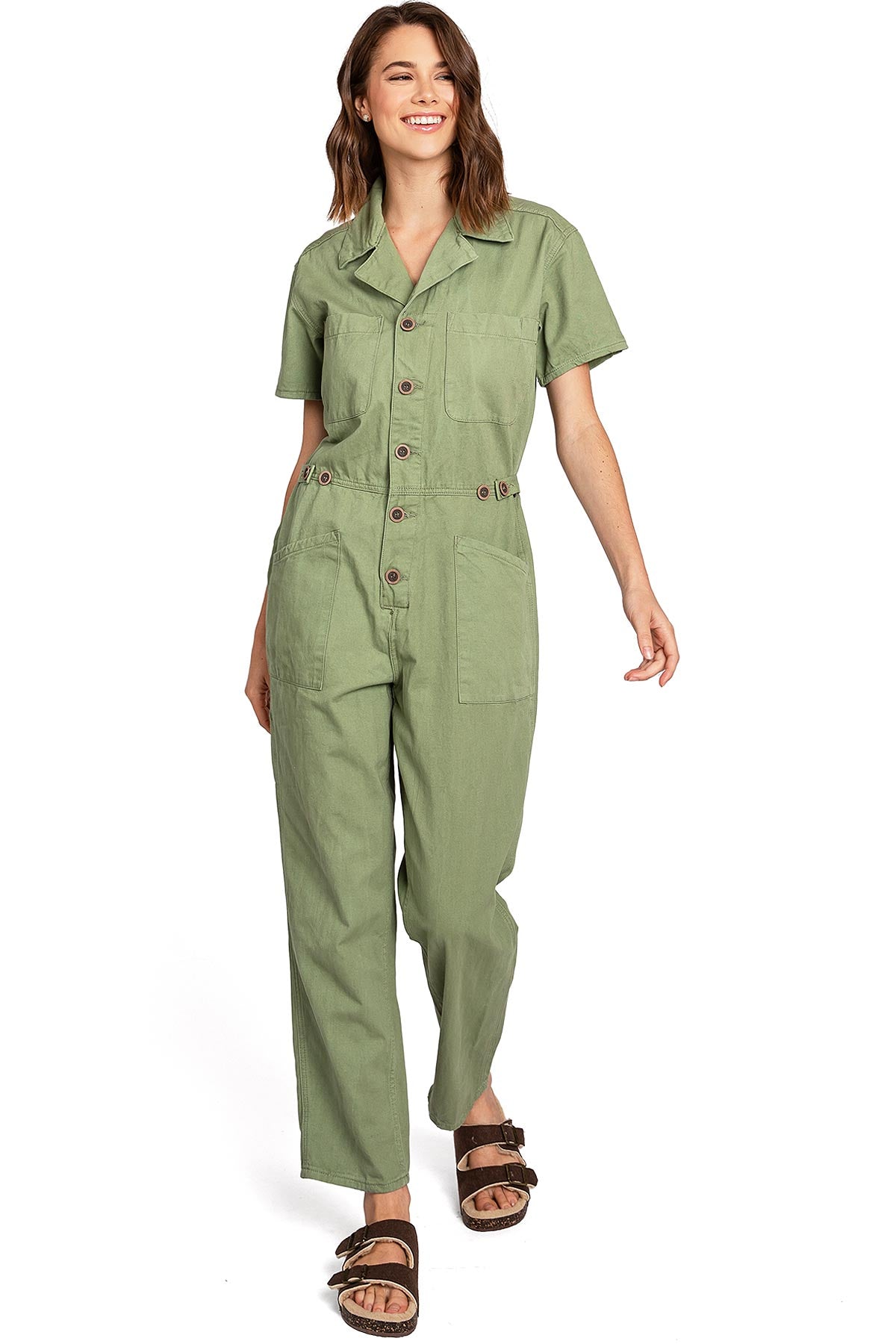 Lana Roux PETITE Refined Aviator Jumpsuit