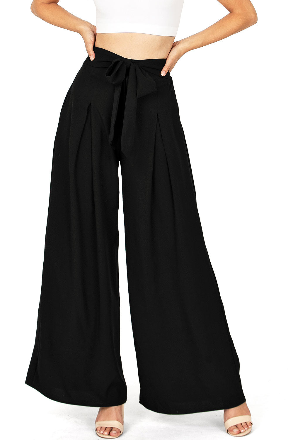 Empire Wide-Leg Pants