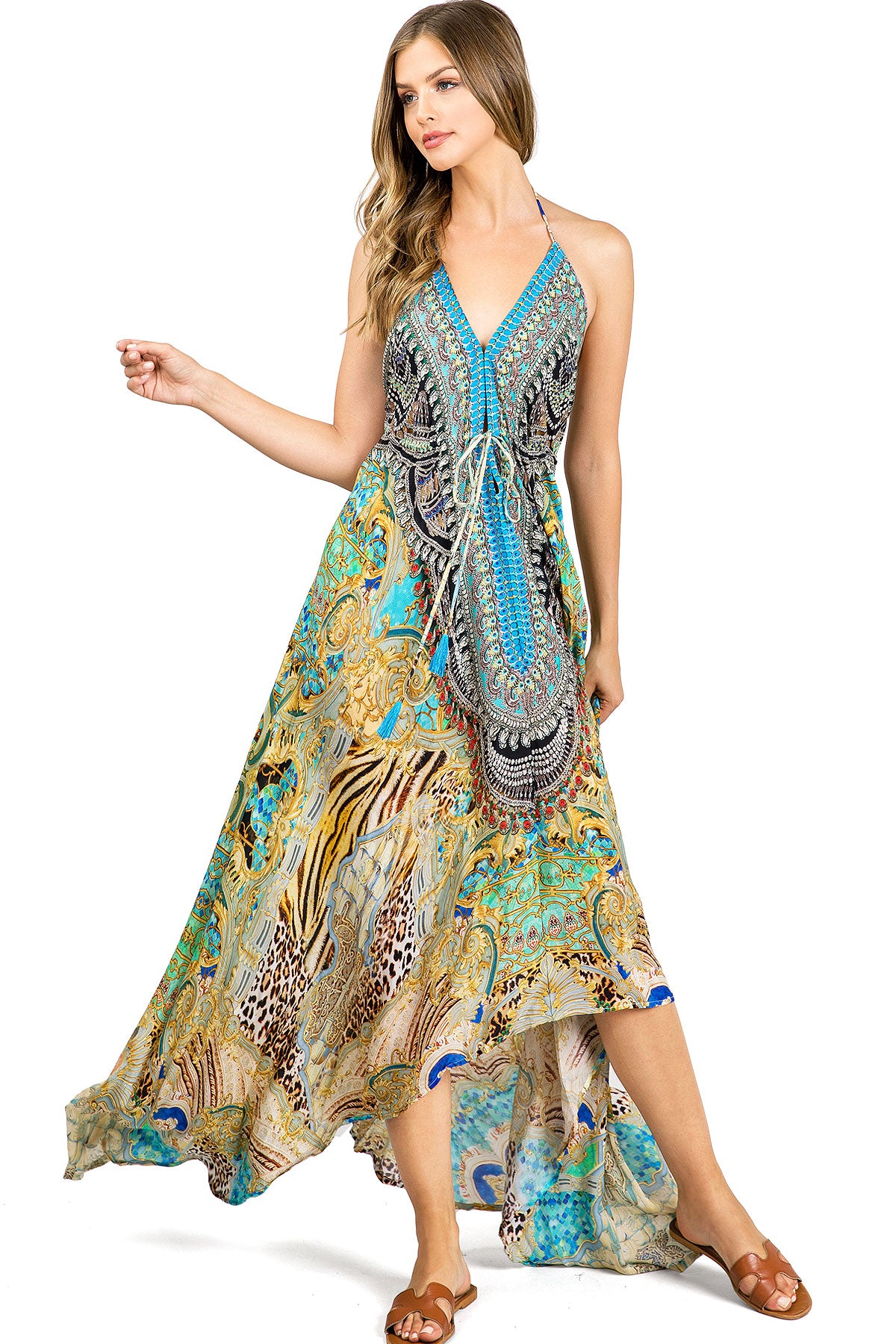 South Beach Jewel Maxi Dress – Pink Ice