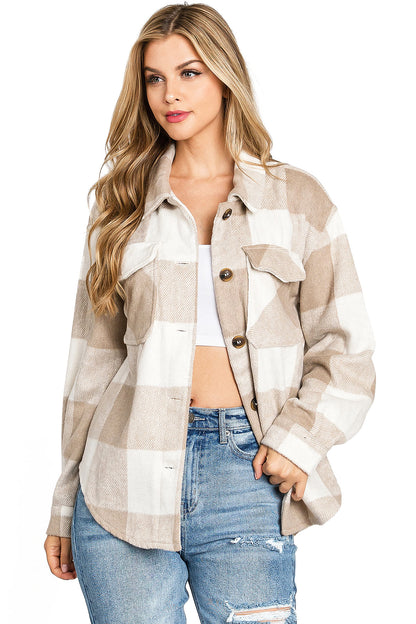 Gingham Button Down Shacket
