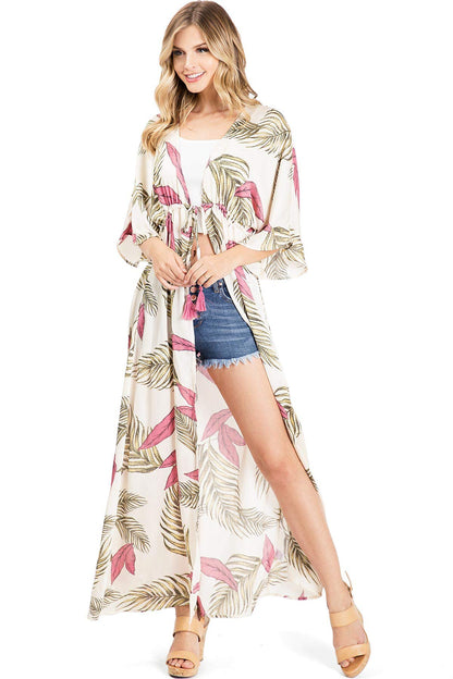 Tropic Robe Maxi Kimono