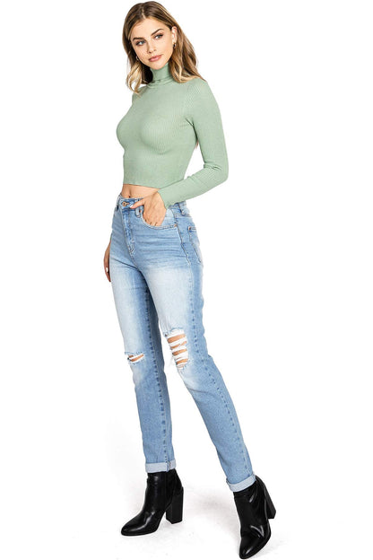 Classic Ripped Mom Jeans
