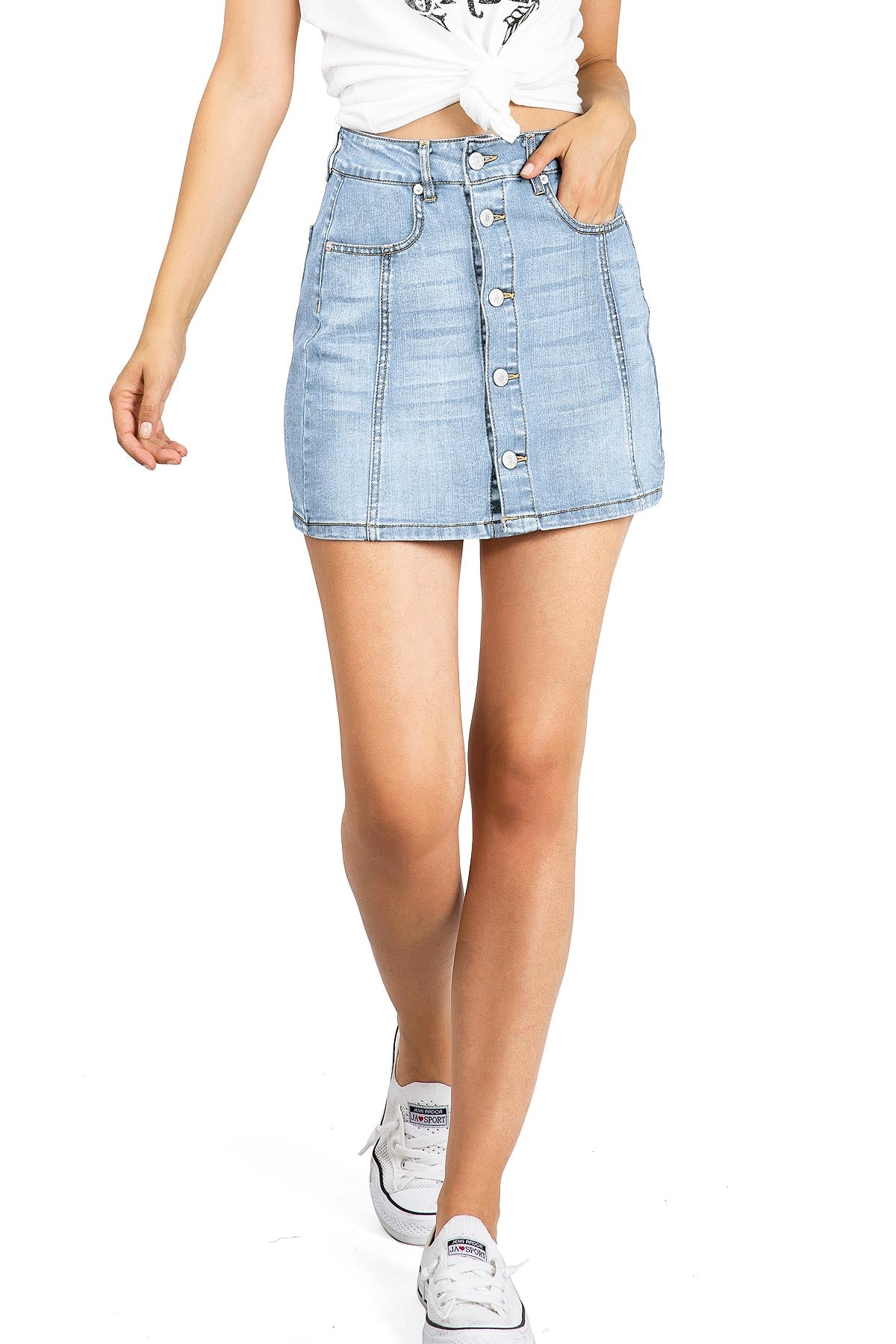 Maddy denim hot sale mini skirt