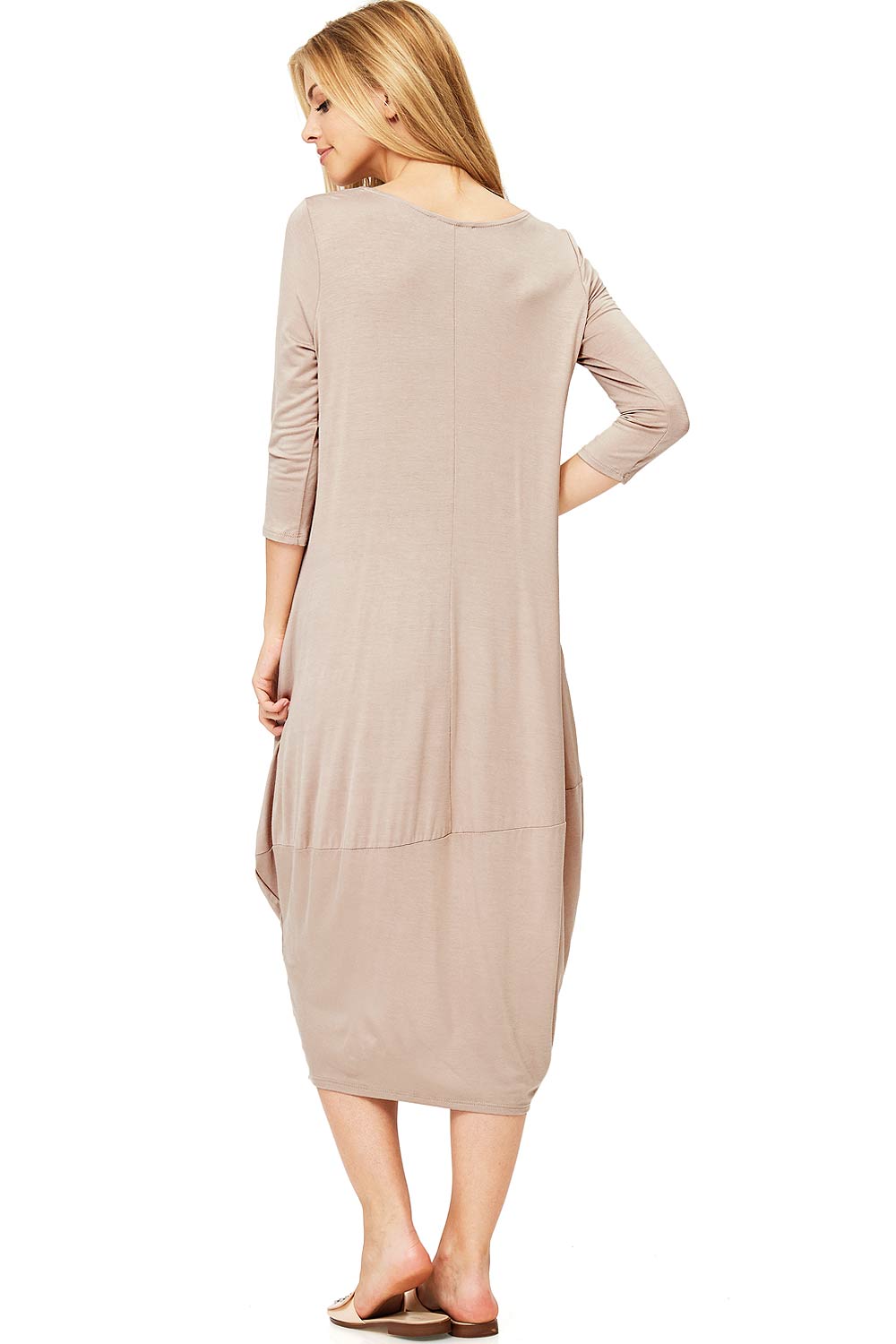 Cocoon Midi Dress - Pink Ice