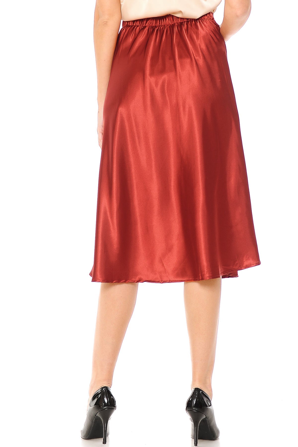 Stella Satin Midi Skirt