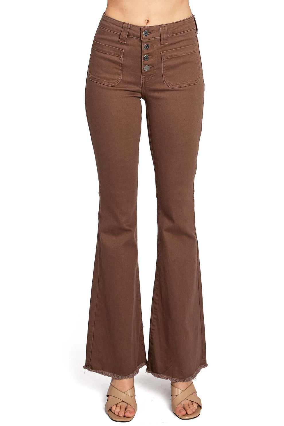 Folklore Mid Rise Flares – Pink Ice