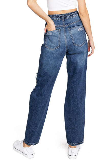 Shredded Mom Jeans