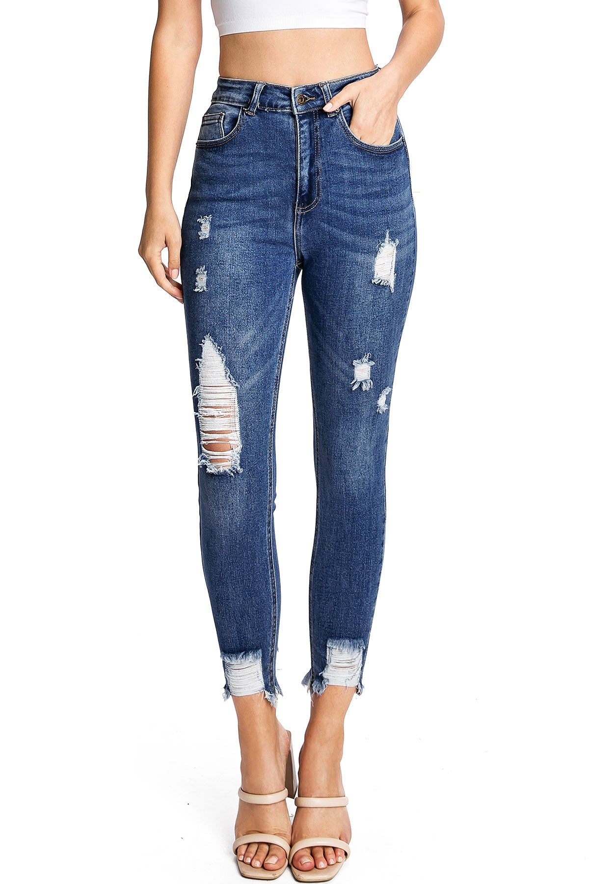 Wanted High Rise Skinny Jeans