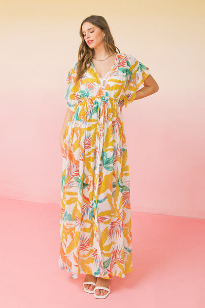Tropical Sun Maxi Kimono
